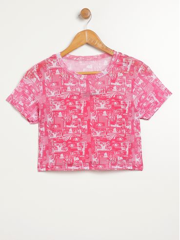 Blusa Sobreposição Vels Juvenil Para Menina - PINK