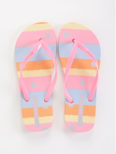Chinelo Verão Print Ipanema Feminina ROSA/AMARELO/LARANJA