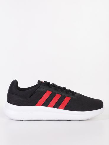 Tênis Lite Racer 4 Adidas Masculino PRETO/VERMELHO