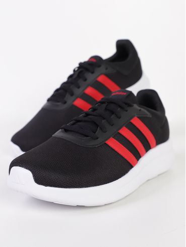 Tênis Lite Racer 4 Adidas Masculino PRETO/VERMELHO