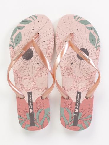 Chinelo I Love Shine Ipanema Feminina ROSA CLARO/VERDE