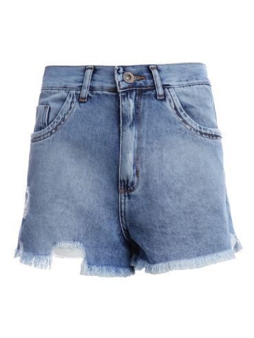 Short Jeans Pisom Feminino AZUL