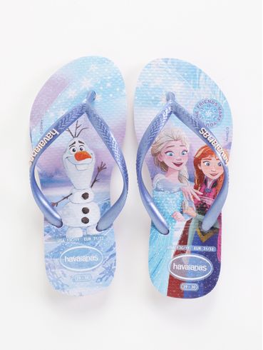 Chinelo Princess Havaianas Infantil Para Menina - AZUL CLARO