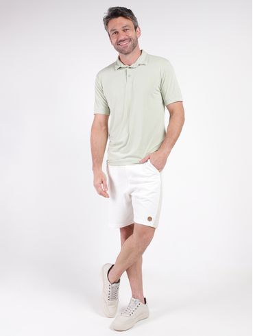 Bermuda Malha Masculina OFF WHITE