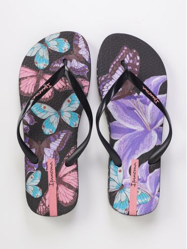 Chinelo Sem Igual Ipanema Feminino PRETO/LILAS