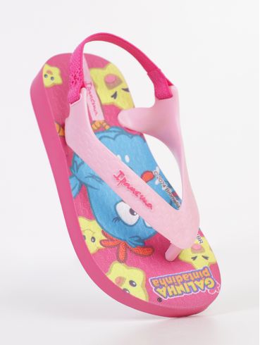 Chinelo Galinha Pintadinha Infantil Para Bebê - PINK