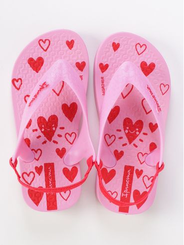 Chinelo Classic Baby Ipanema Infantil Para Bebê - ROSA/VERMELHO