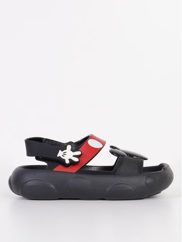 Sandália Mickey Infantil Para Bebê Menino - PRETO/VERMELHO