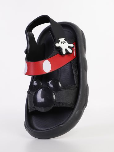 Sandália Mickey Infantil Para Bebê Menino - PRETO/VERMELHO