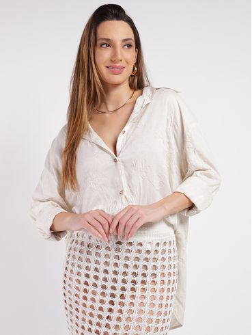 Camisa Over Eagle Rock Feminina NATURAL