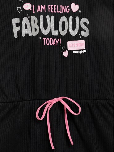 Macaquinho Juvenil Para Menina - PRETO