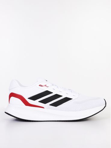 Tênis Esportivo Run Falcon 5 Adidas Masculino BRANCO/PRETO/VERMELHO