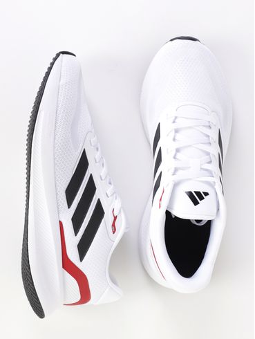 Tênis Esportivo Run Falcon 5 Adidas Masculino BRANCO/PRETO/VERMELHO