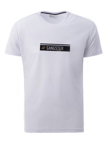 Camiseta Manga Curta Gangster Masculina BRANCO