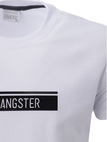 Camiseta Manga Curta Gangster Masculina BRANCO