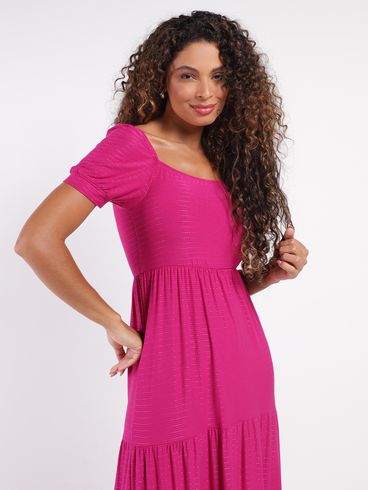 Vestido Midi Autentique Feminino Rosa