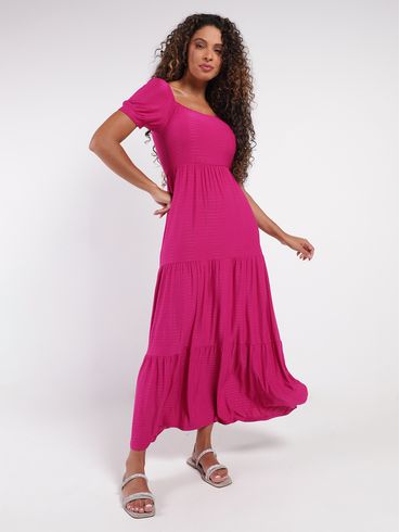 Vestido Midi Autentique Feminino Rosa