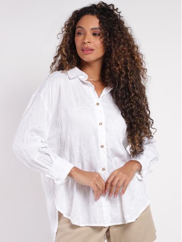 Camisa Over Eagle Rock Feminina OFF WHITE