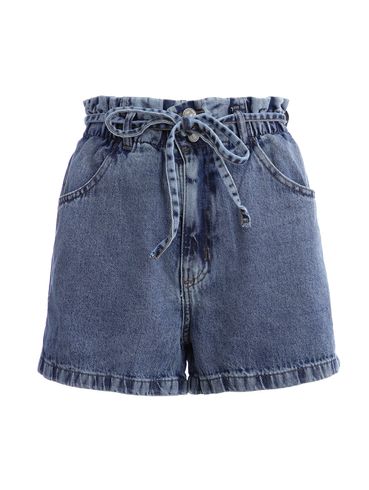 Short Jeans Clochard Feminino AZUL