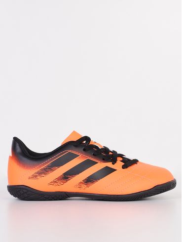 Chuteira Futsal Adidas Infantil Para Menino - LARANJA/PRETO