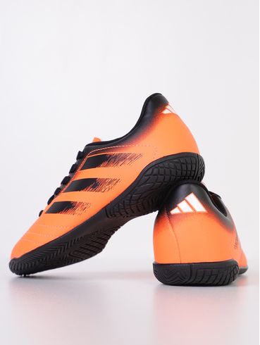 Chuteira Futsal Adidas Infantil Para Menino - LARANJA/PRETO