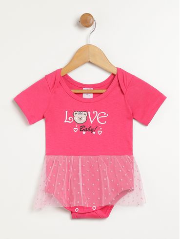 Body Infantil Para Bebê - PINK