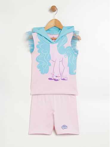 Conjunto Curto Infantil Para Menina - ROSA CLARO