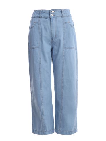 Calça Jeans Pantacourt Feminina AZUL CLARO