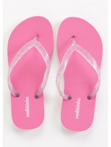 Chinelo Gliter Molekinha Juvenil Para Menina - ROSA