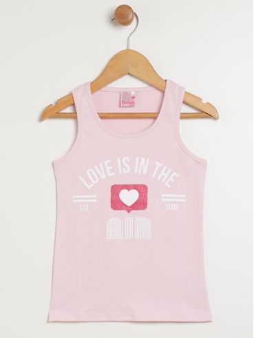 Blusa Regata Infantil Para Menina - ROSA CLARO