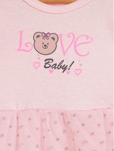 Body Infantil Para Bebê - ROSA