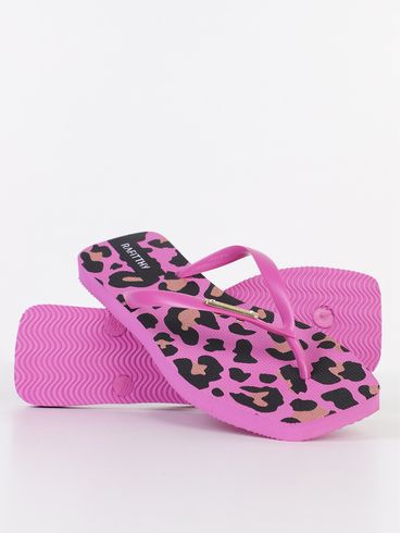 Chinelo Animal Print Rafitthy Feminino ROSA