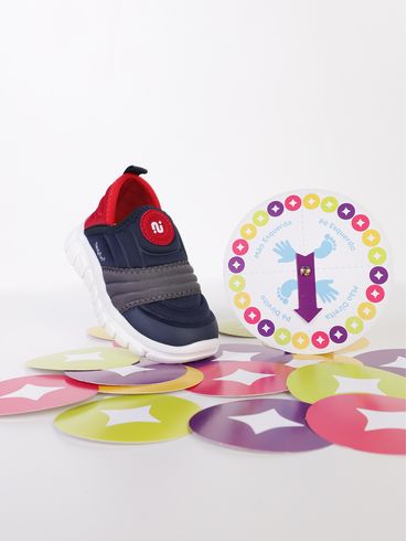 Tênis Flexyfun Novopé Infantil Para Menino - MARINHO/VERMELHO