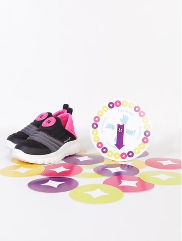 Tênis Flexyfun Novopé Infantil Para Menina - PRETO/PINK