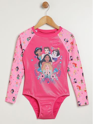 Maiô Princesas Infantil Para Menina - ROSA