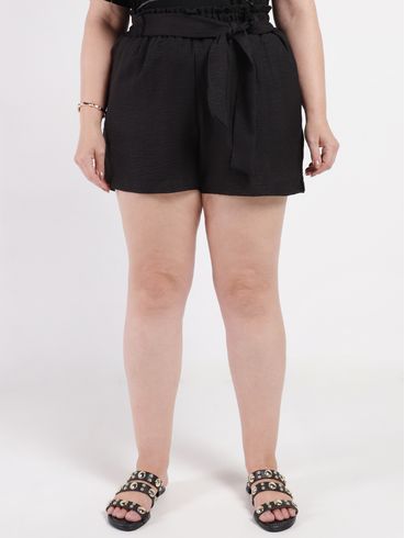 Short Clochard Plus Size Feminino PRETO