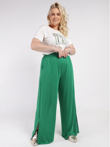 Calça Pantalona Autentique Plus Size Feminina VERDE