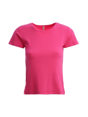 Blusa Manga Curta Canelada Feminina PINK