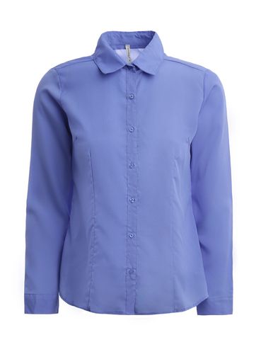 Camisa Crepe Feminina AZUL CLARO