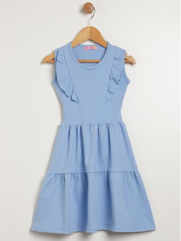 Vestido Infantil Para Menina - AZUL