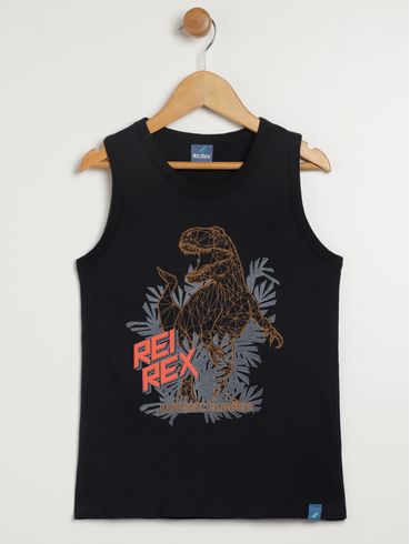 Camiseta Regata Infantil Para Menino - PRETO