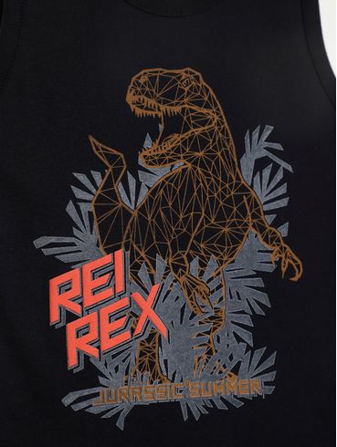 Camiseta Regata Infantil Para Menino - PRETO