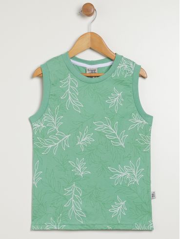 Camiseta Regata Infantil Para Menino - VERDE