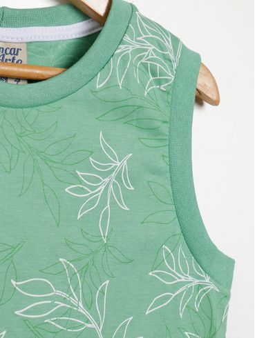 Camiseta Regata Infantil Para Menino - VERDE