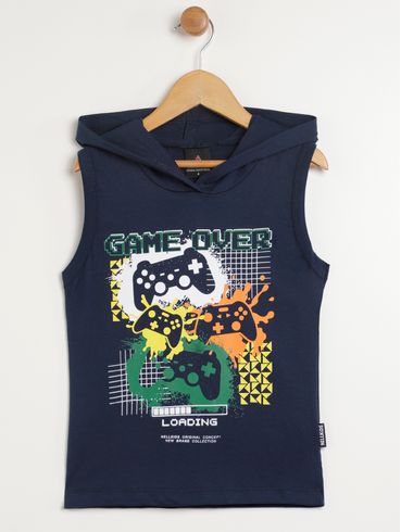 Camiseta Regata Infantil Para Menino - MARINHO