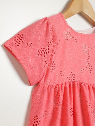 Vestido Infantil Para Menina - CORAL