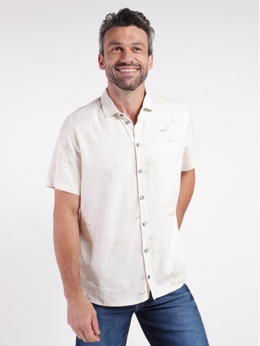 Camisa Manga Curta Masculina AREIA