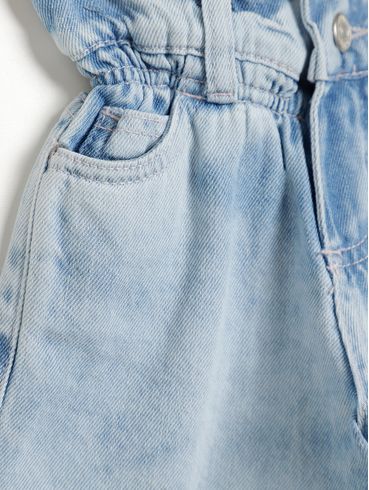 Short Jeans Clochard Infantil Para Menina - AZUL