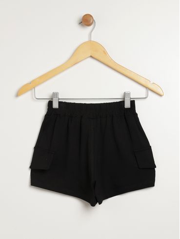 Short Cargo Juvenil Para Menina - PRETO