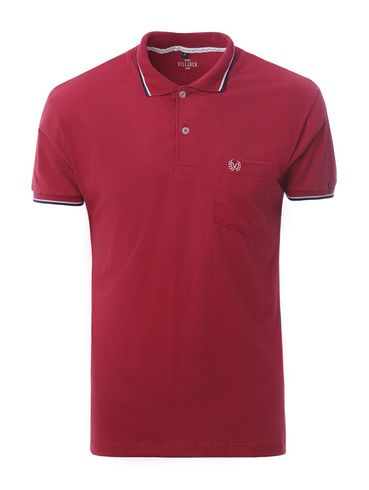 Polo Manga Curta Vilejack Masculina VINHO